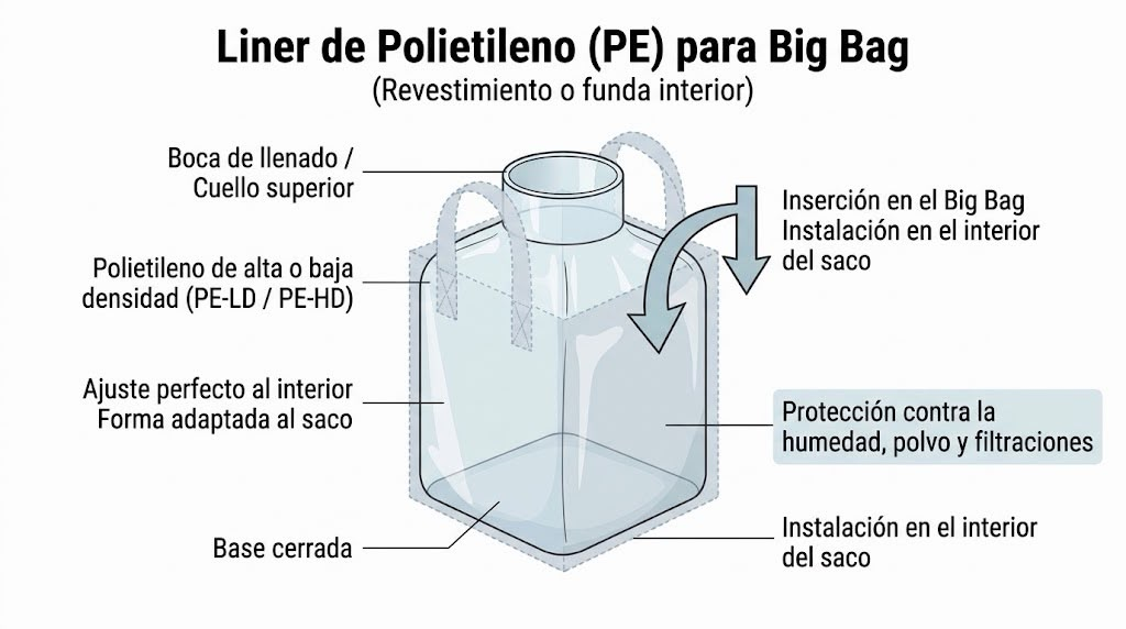 Liner de polietileno dentro del Big Bag