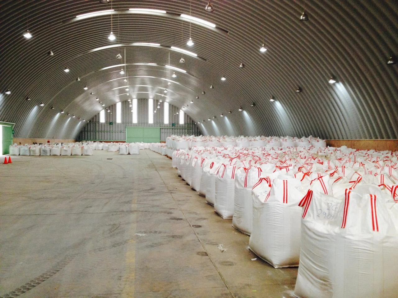 Warehouse with hundreds of NEGASAC Big Bags
