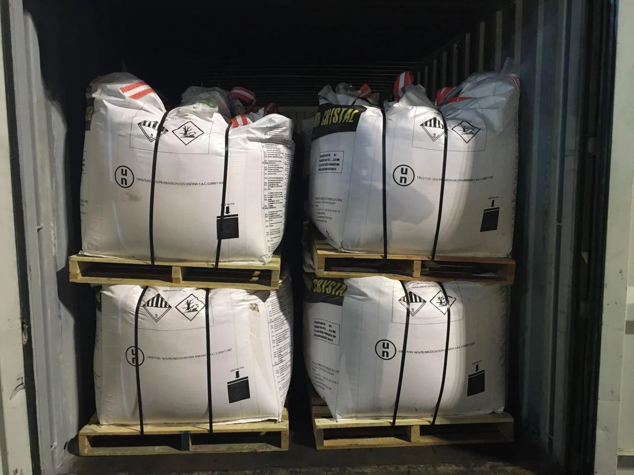 Big Bags NEGASAC con homologación ONU en contenedor